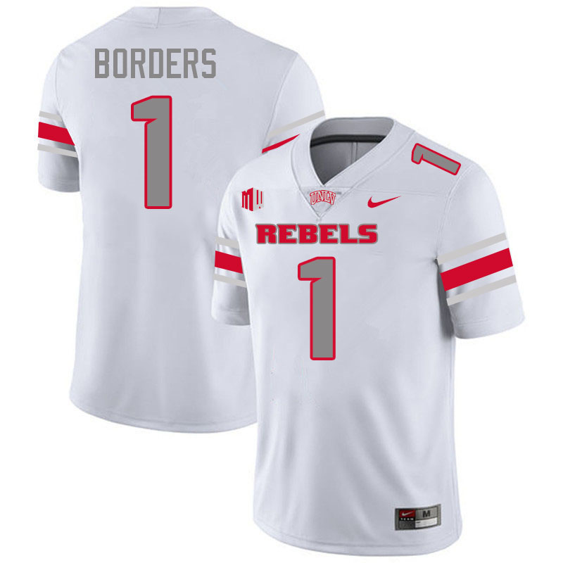 Chief Borders UNLV Jersey,UNLV Rebels Football Uniforms,Jerseys,Gears-White